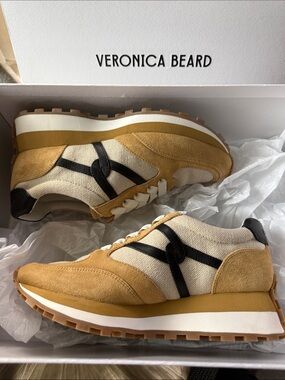 Veronica Beard Valentina Sneaker in Ecru/Desert (NIB)